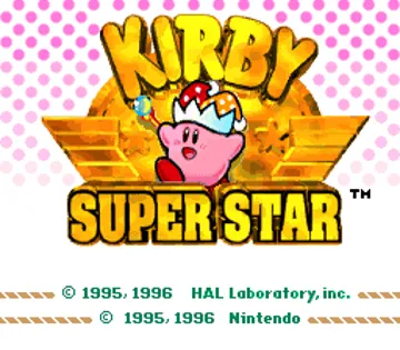 Kirby Super Star (USA) screen shot title